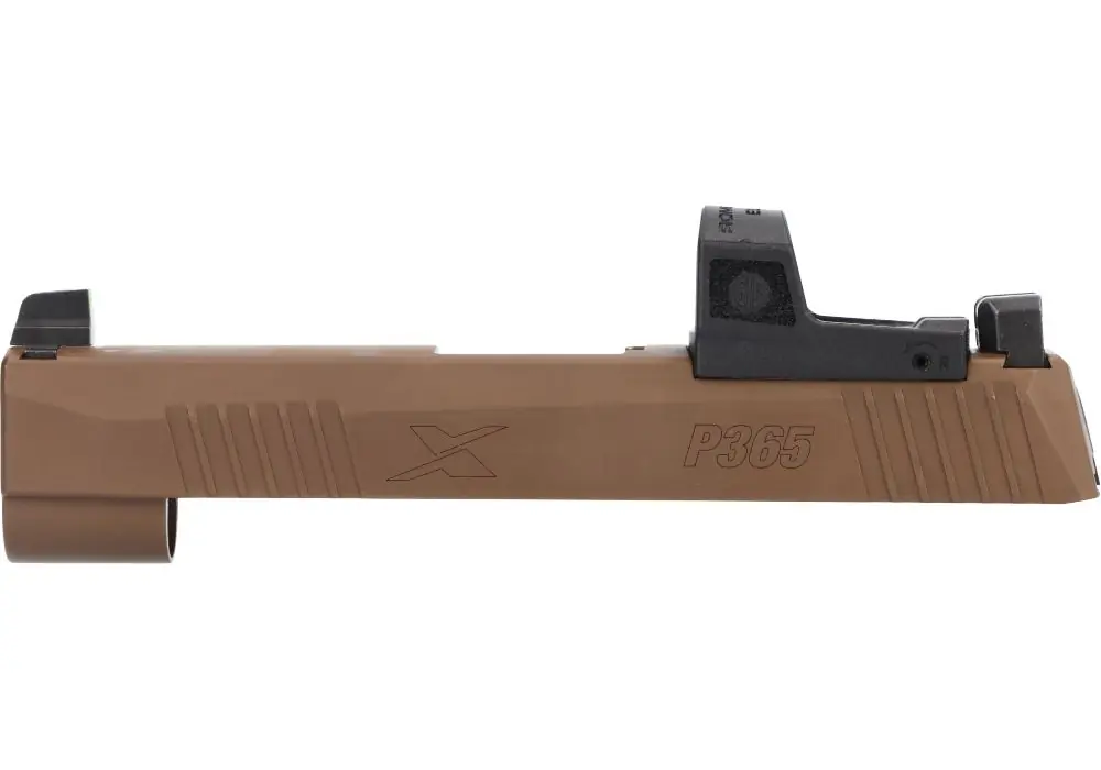 P365-XL 9MM 3.7″ SLIDE ASSEMBLY, ROMEOZERO ELITE 3MOA COYOTE BROWN