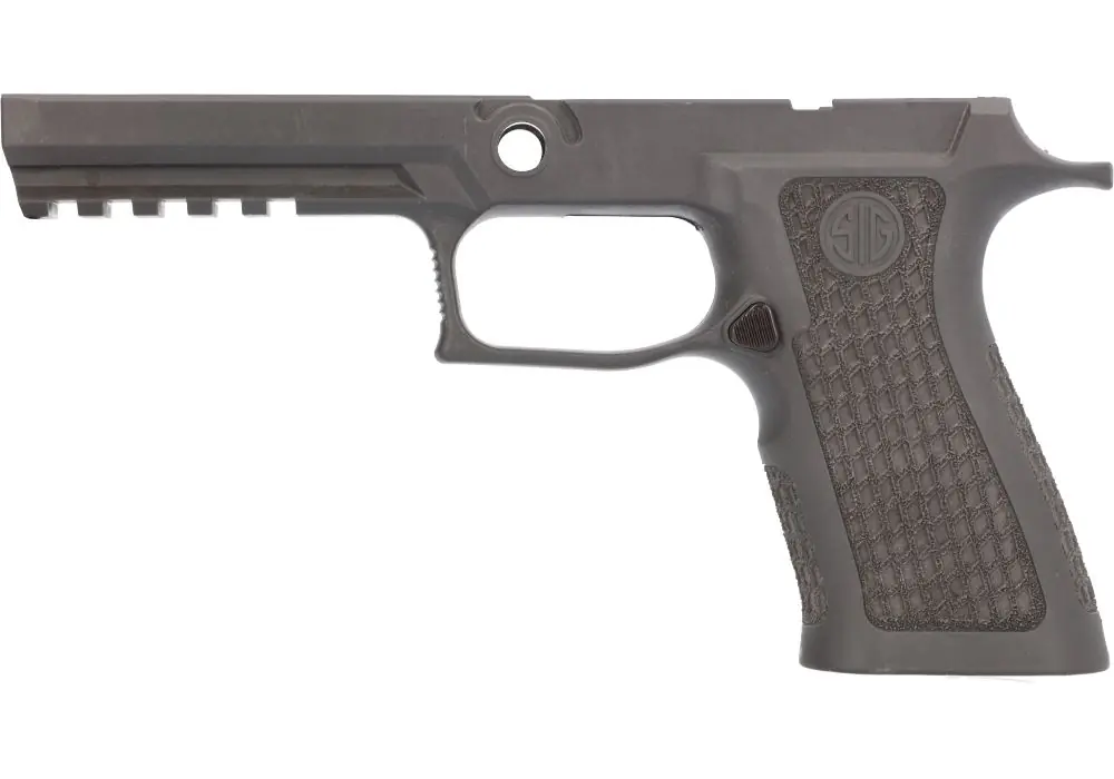 P320 TXG FULL 9MM LASER ENGRAVED GRIP MODULE – GRAY, MEDIUM GRIP
