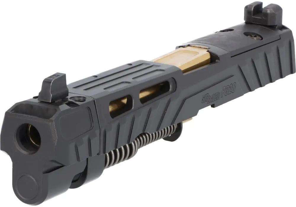 P320 SPECTRE COMP FULL-SIZE 9MM INTEGRATED COMPENSATOR 4.7″ COMPLETE SLIDE ASSEMBLY, OPTIC READY, BLACK