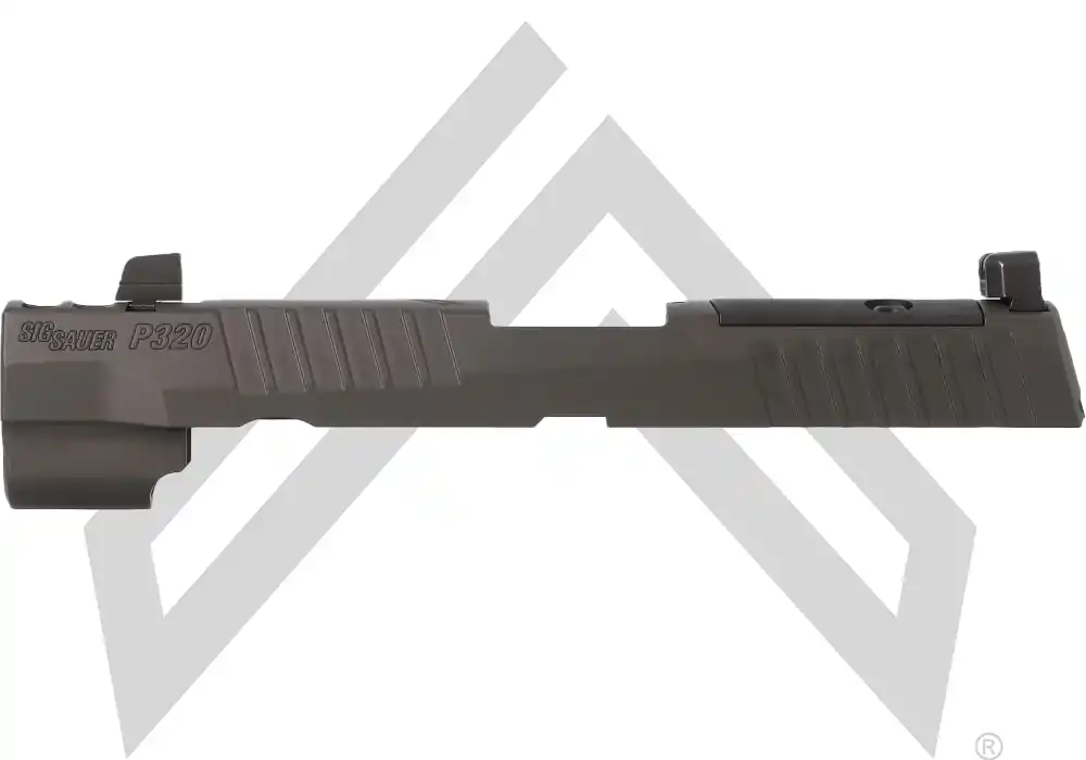P320 LEGION FULL-SIZE 9MM 3.9″ INTEGRATED COMPENSATOR SLIDE ASSEMBLY, OPTIC READY, GRAY
