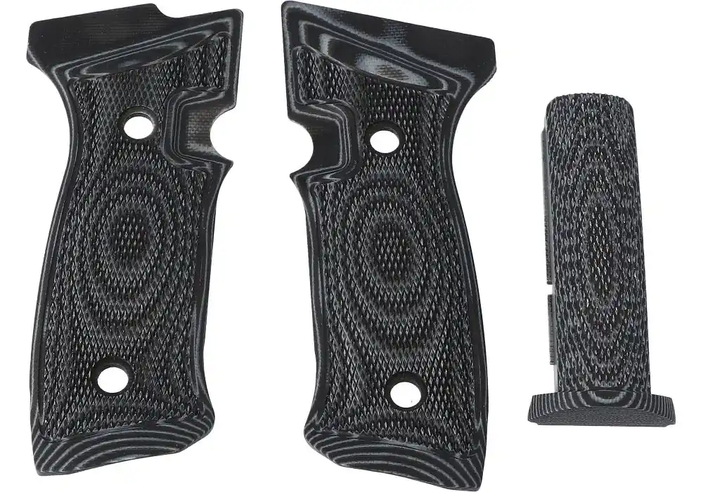 P320-AXG GRIP PANEL SET PALM SWELL, INTEGRATED MAGWELL, G10, BLACK/GRAY, HOGUE