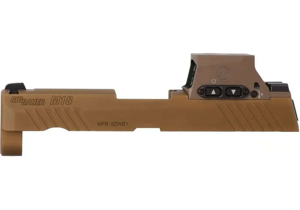 P320-M18 9MM 3.9″ SLIDE ASSEMBLY, ROMEO-M17, COYOTE
