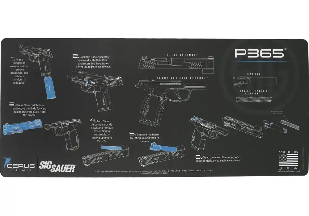 P365 INSTRUCTIONAL GUN MAT – CERUS GEAR