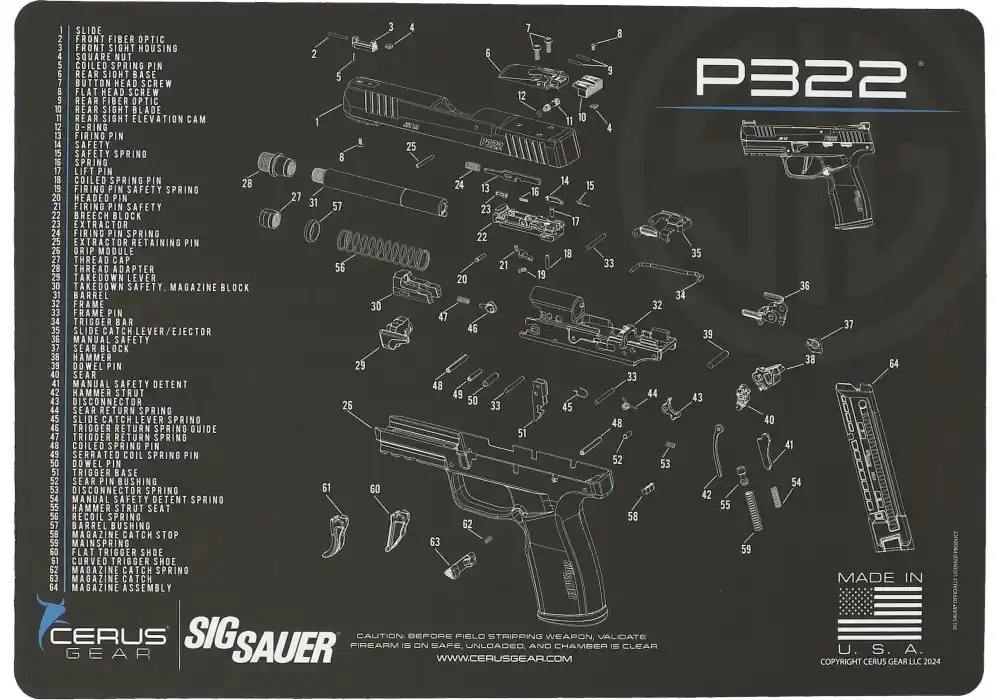 P322 GUN MAT – CERUS GEAR