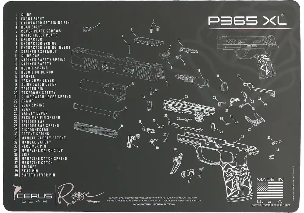 P365-XL ROSE™ GUN MAT – CERUS GEAR