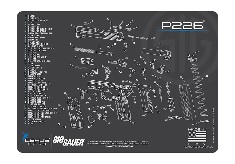 P226 Gun Mat – Cerus Gear