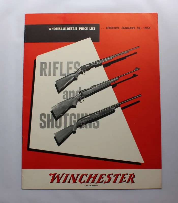 1955 Winchester Wholesale-Retail Price List – No. 2185