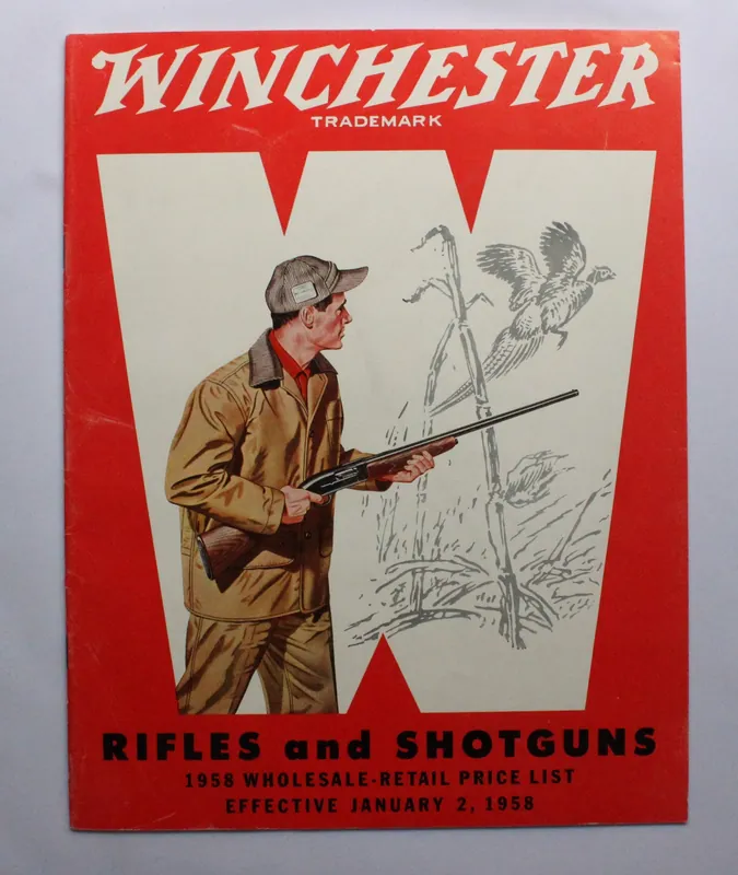 1958 Winchester Wholesale-Retail Price List – No. 2292