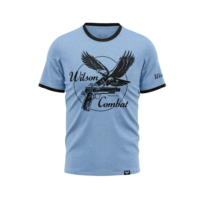 SHIRT, SHORT SLEEVE, RETRO, HEATHER BLUE