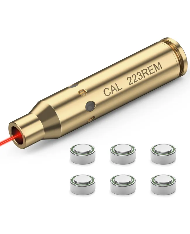 CVLIFE Bore Sight 223 5.56mm Laser Sight Red Dot Boresighter with Batteries – Global