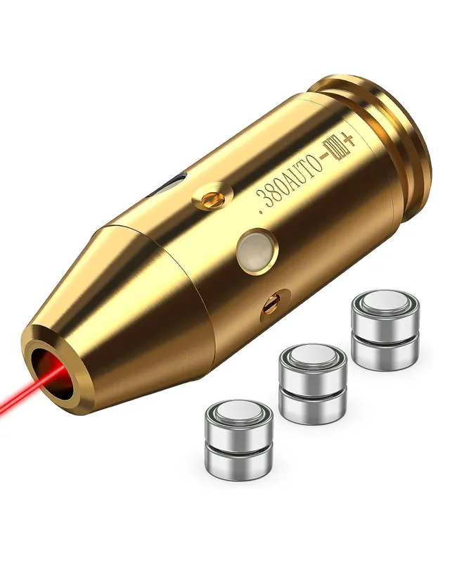 CVLIFE Bore Sight .380AUTO Red Laser Bore Sighter with 6pcs Batteries – Global