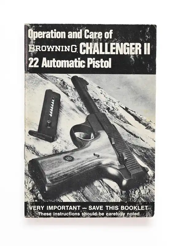 Vintage Browning Challenger II 22 Automatic Pistol Manual. Part 77016