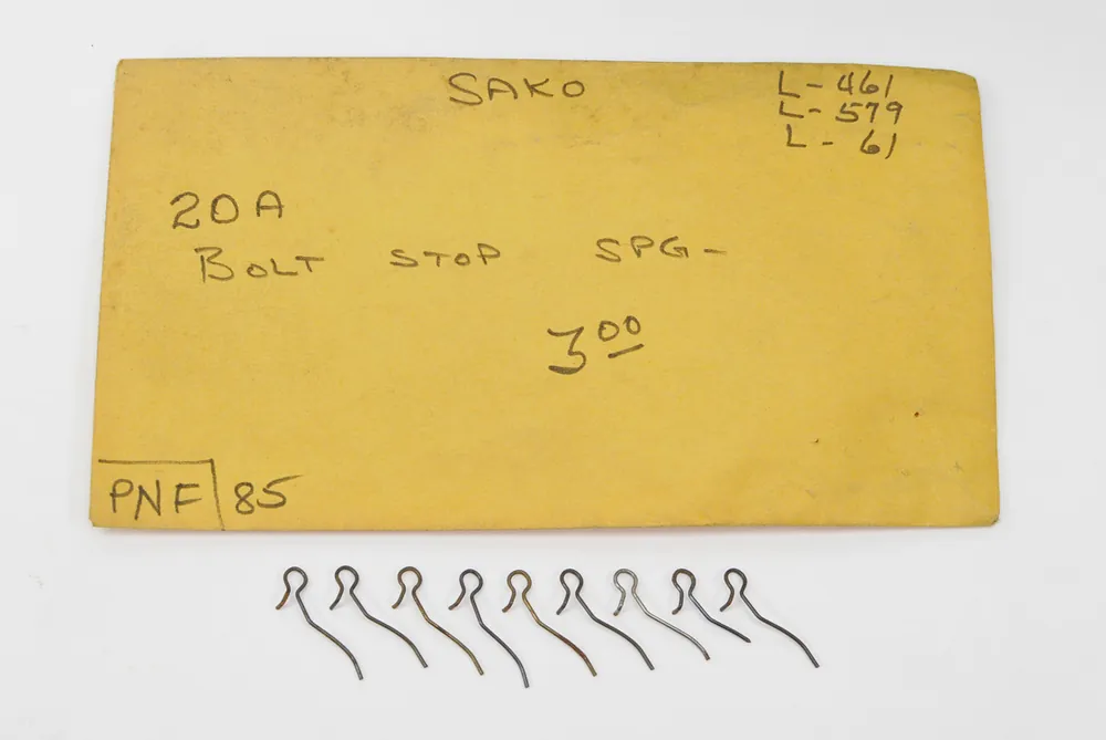 Sako Gun Parts. Sako Bolt Stop Spring For L61 (A1), L579 (A2), L461 (A3), & AV..