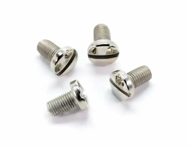 COLT 1911 AUTHENTIC NICKEL FINISH GRIP SCREW SET (4 screws)