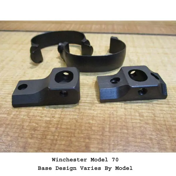 S&K Winchester SKulptured Scope Mount Bases With 1 Inch Smooth Kontoured Scope Rings