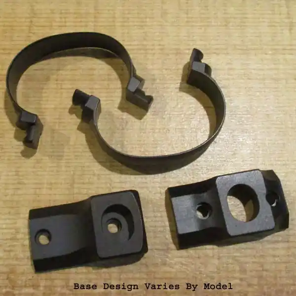 S&K Remington SKulptured Scope Mount Bases With 1 Inch Smooth Kontoured Scope Rings