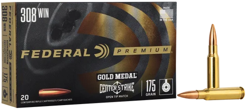 Federal Ammo Gold Medal Premium 308 Win, 175gr, OTM, 20Bx/10Cs