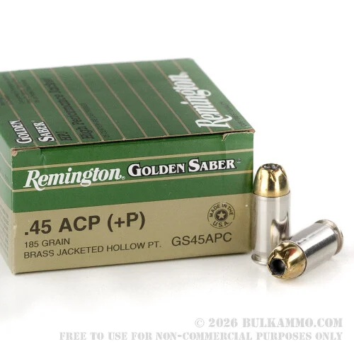 500Rounds of .45 ACP Ammo by Remington - 185gr JHP