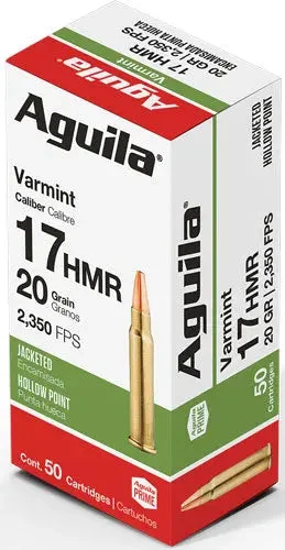 AGUILA 17HMR 20GR JHP 50RD