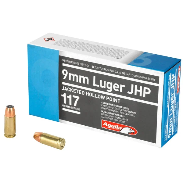AGUILA 9MM 117GR JHP 50RD