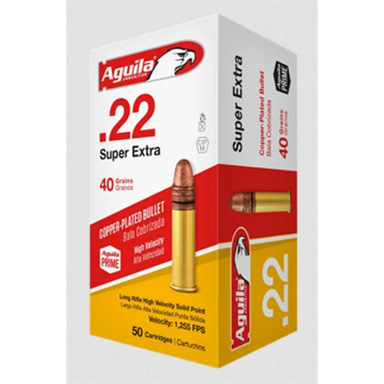 AGUILA SUPER EXTRA 22LR 40GR COPPER SP 50 rnds