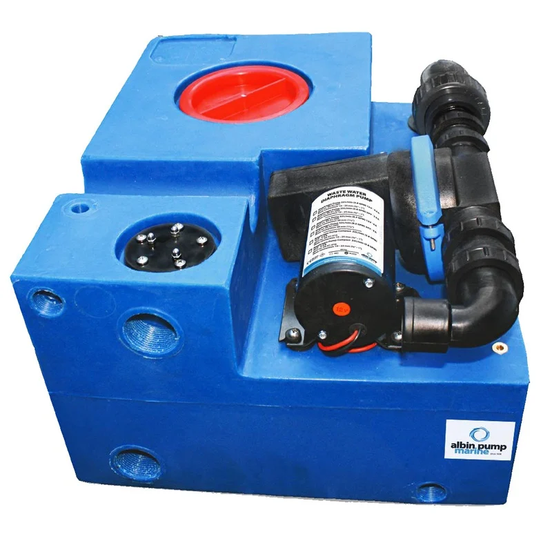 Albin Group 12 Gallon (47L) Waste Water Tank CPL Diaphragm – 12V [03-02-007]