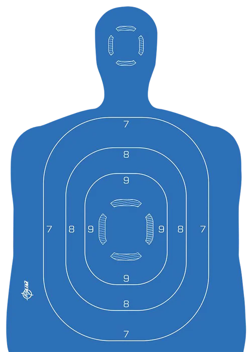 Allen EZ AIM Adhesive, Handgun Trainer, 12" x 18", 5 Pack, Blue/White & Black/Orange