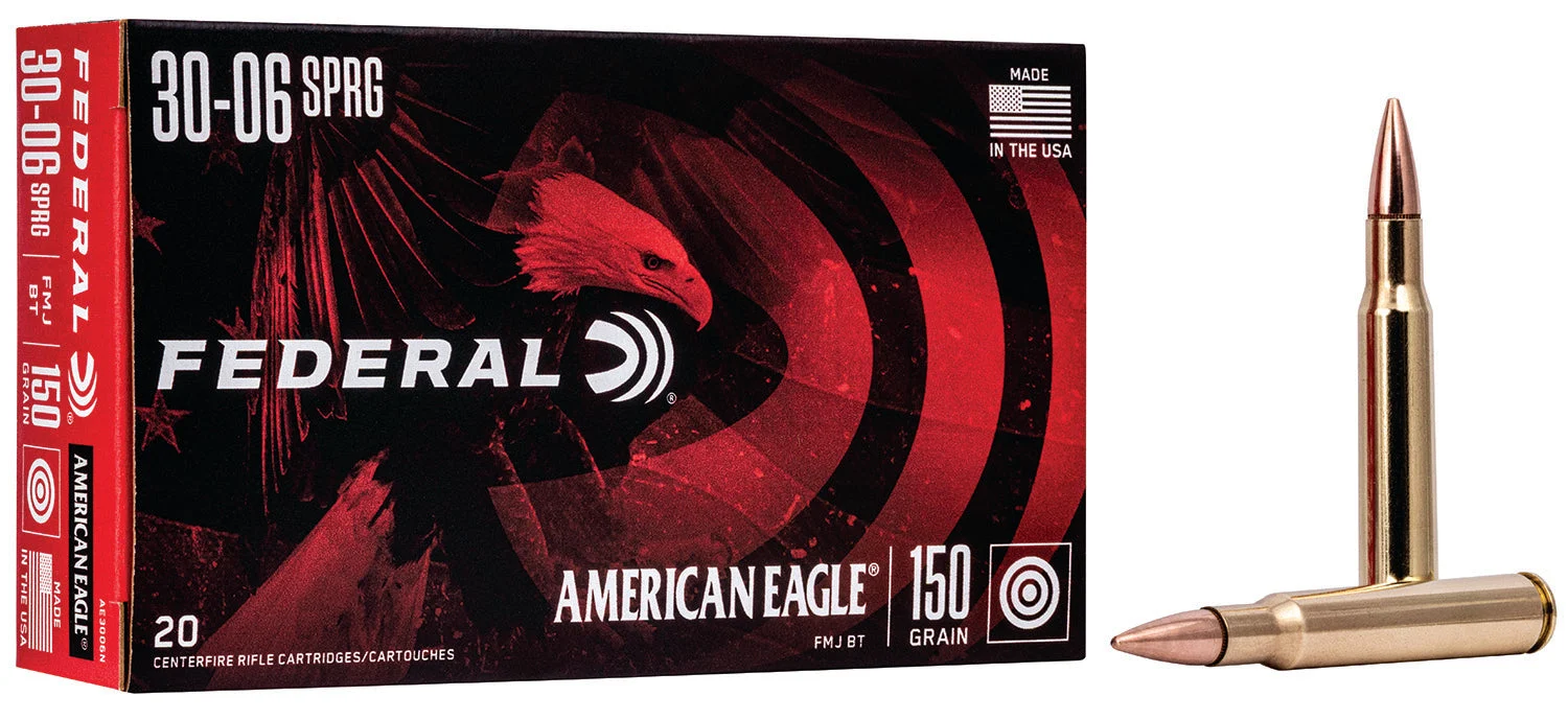 American Eagle AE3006NFull Metal Jacket Boat Tail FMJBT 150 Grain .30-06 Springfield