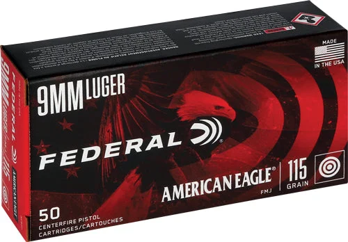 American Eagle AE9DPFull Metal Jacket FMJ 115 Grain 9mm Luger/Parabellum