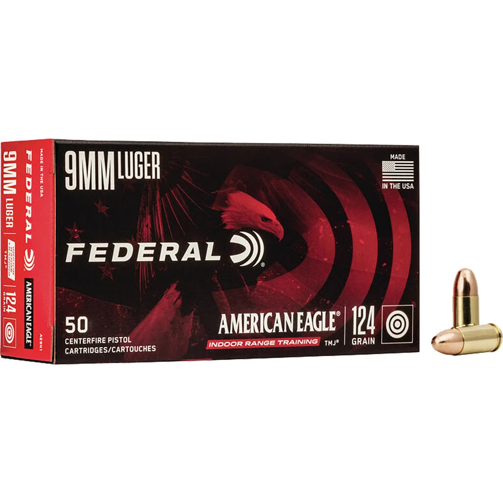American Eagle AE9N1Total Metal Jacket TMJ 124 Grain 9mm Luger/Parabellum