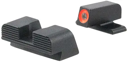AmeriGlo SG434 Protector Sight Set for Sig SauerGreen Tritium Orange Outline Front Sight-Black Serrated Rear Sight