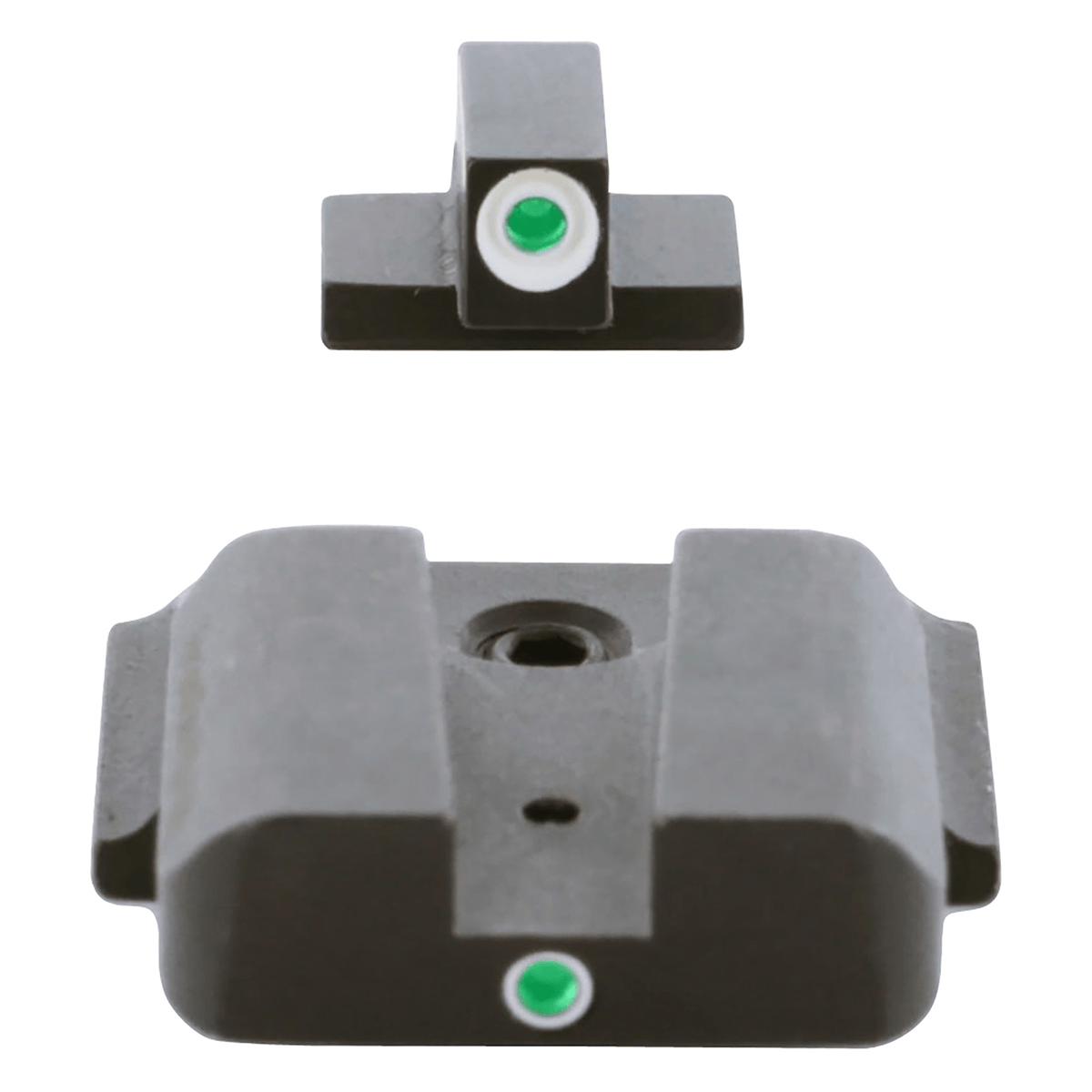 AmeriGlo SW141 i-Dot Sight Set for Smith & Wesson M&P Shield Green Tritium White Outline Front Sight-Green Tritium Rear Sight