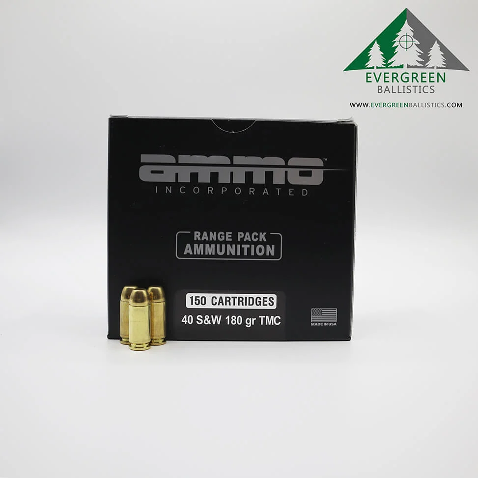 Ammo Inc 40 S&W 180 Gr TMC Ammo – Range Pack