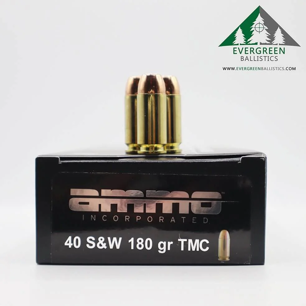 Ammo Inc 40 S&W 180 Grain TMC Ammo
