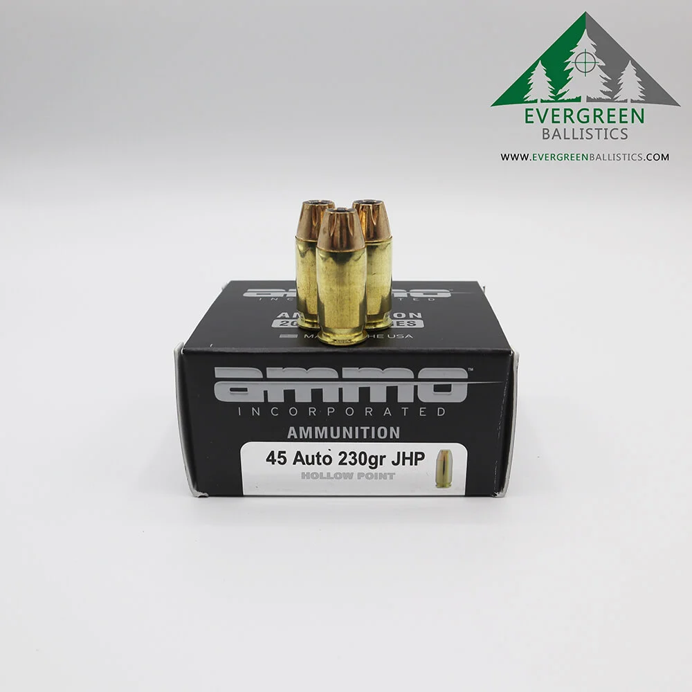 Ammo Inc 45 Auto 230 Grain JHP Ammo