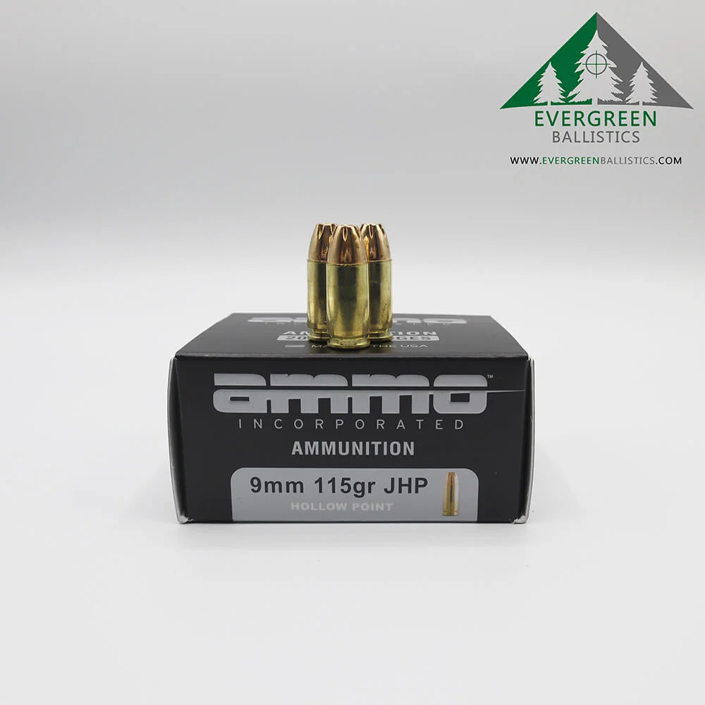 Ammo Inc 9mm 115 Gr JHP Ammo