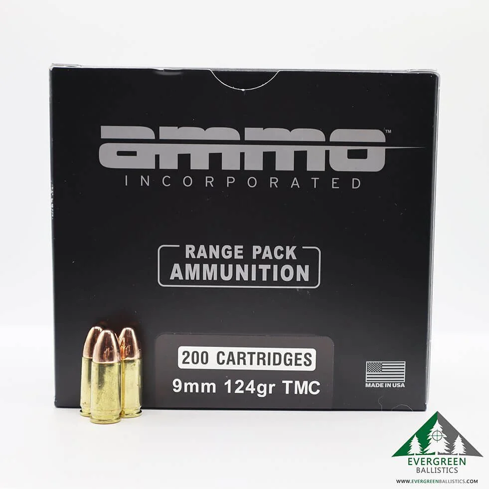 Ammo Inc 9mm 124 Gr – 200 Round Range Pack