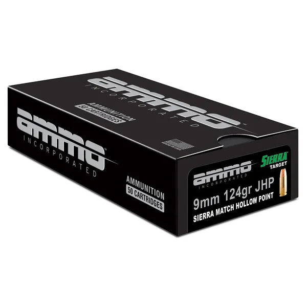 AMMO INC MATCH 9MM 124GR JHP 50RD