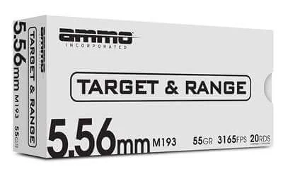 Ammo Inc Target & Range 5.56×45 NATO 55 Gr FMJ Ammo