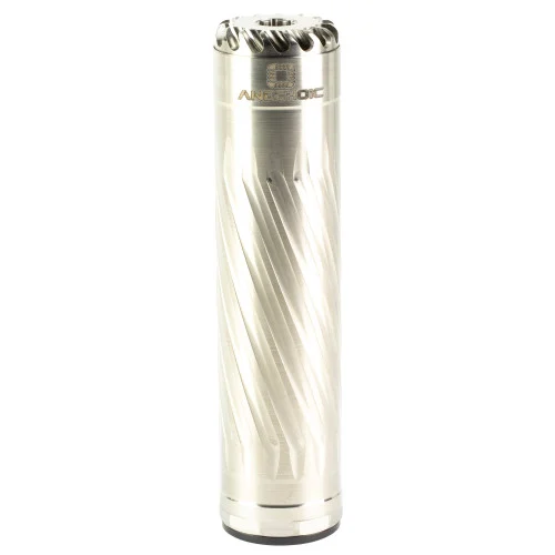 ANECHOIC 35, Suppressor, 9MM, Titanium Construction, Raw Titanium Finish, Silver, Includes 1/2X28 Direct Thread Mount