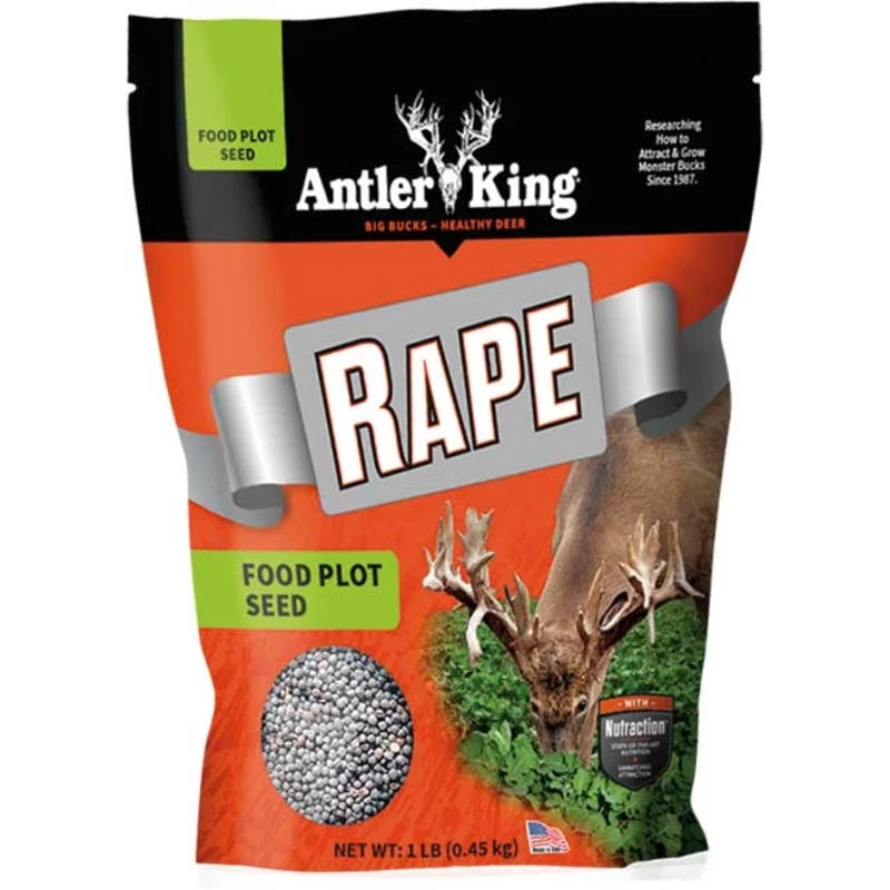 Antler King | Rape 1 lb Bag | Annual Food Plot Seed | For 1/4 Acre