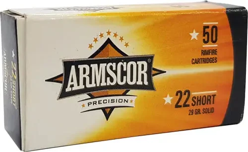 ARMSCOR 22 SHORT 29GR PLATED LEAD-RN 1095FPS 50RD