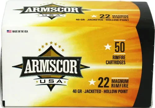 ARMSCOR 22WMR 40GR JHP 1838FPS 50RD
