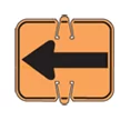 Arrow Sign Standard Horizontal Snap-on Traffic Signs