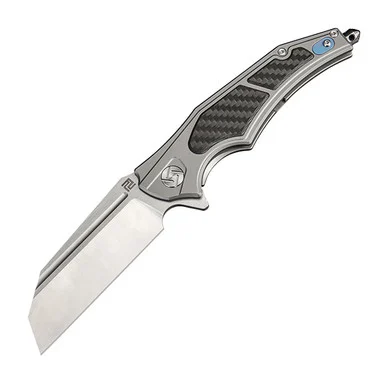 Artisan Cutlery Apache Nomad Gray 3.82 Inch Plain Satin Reverse Tanto