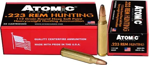 ATOMIC 223 REM 112GR RN SOFT POINT 20RD