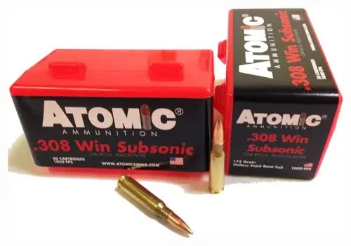 ATOMIC 308 WIN 175GR SUBSONIC BTHP 50RD