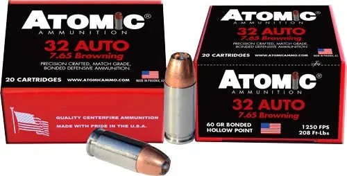 ATOMIC 32 ACP +P 60GR JHP 20RD