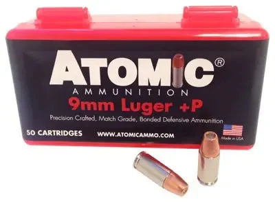 ATOMIC 9MM LUGER +P 124GR JHP 50RD