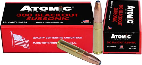 Atomic Subsonic .300 AAC Blackout 260 gr JSP ammo